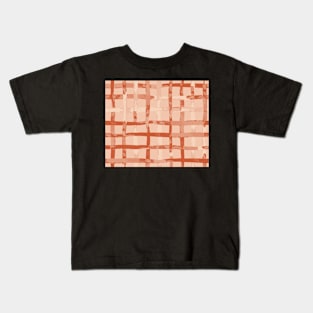 Orange Basketweave Kids T-Shirt